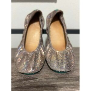 Tieks by Gavrieli Metallic Iridescent Gold Silver Ballet Flats Size 8